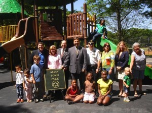 New equipment at Alley Pond playground 1