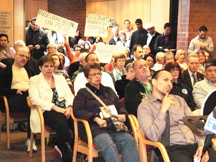 Protestors weigh in at area town hall 1