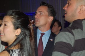 Incumbent Stavisky thanks crowd for win