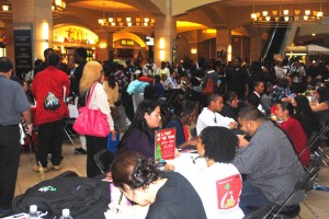 Job seekers flock to Queens Center 1