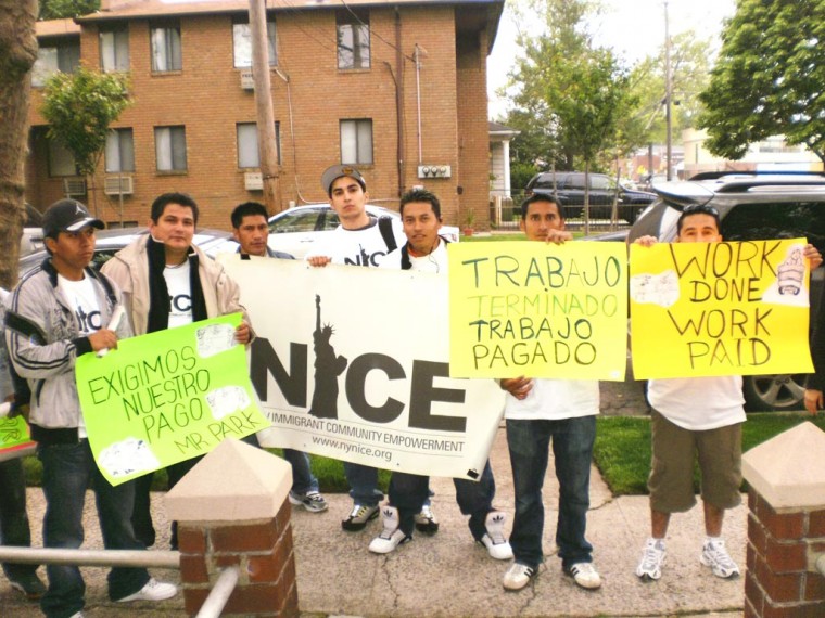 Workers rally for back wages, damages  1