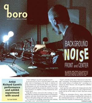 Artist Richard Garet’s performance and exhibit experiment with sound 1