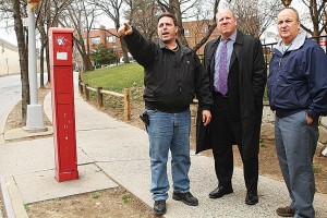 Education officials walk to school 1