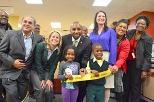 Ribbon cutting at the Rosedale Library 1