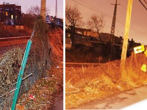Downed LIRR fence creates hazard 1