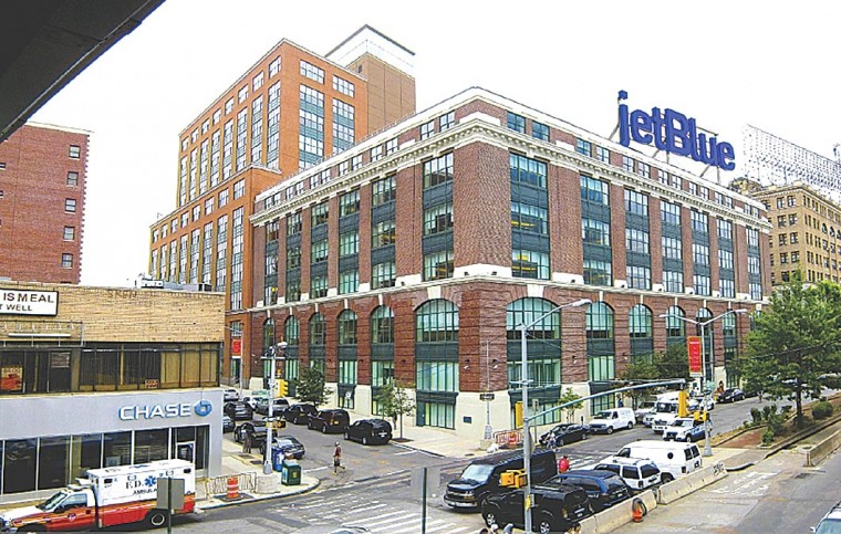 Boro Prez says yes to JetBlue sign 1