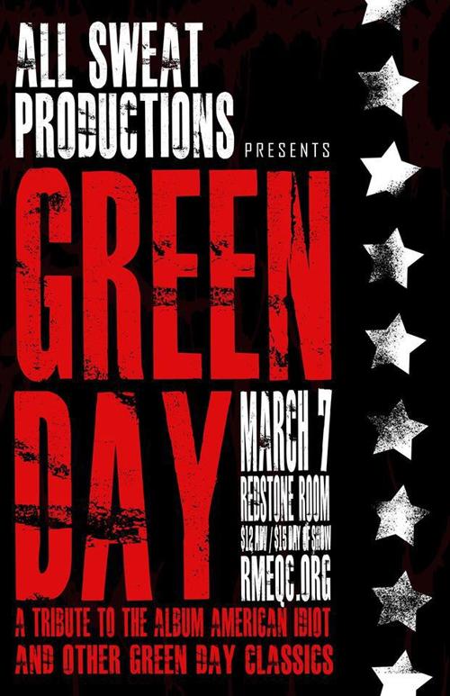 all sweat productions plays green day tribute saturday at red