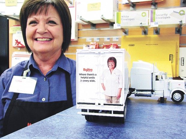 Hy-Vee trucks carry faces of Muscatine workers