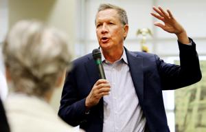Kasich seeks balance, pitches his experience during Q-C stop