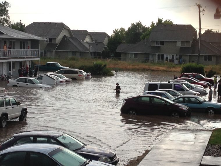 Rexburg Rapids Sudden storm dumps massive amount of rain, BYUIdaho