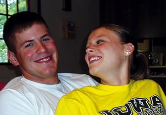 Corey Diischer and Holly Leyden relax at home north of Aurelia. (Staff photo by Tim Gallagher) - 63b36a04-dd34-5871-92ed-7dc701e4fb99.image