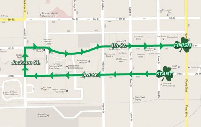 downtown st patricks day parade route