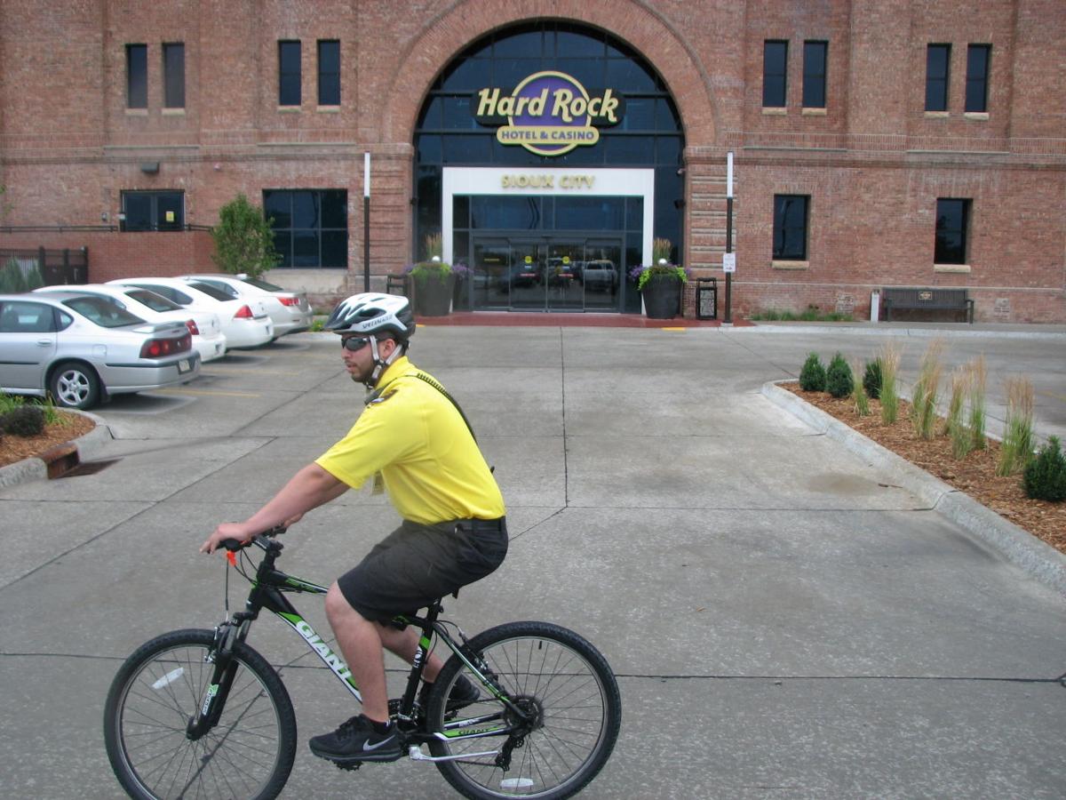 Security Officers On Bikes Patrol Hard Rock Sioux City