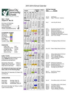 calendar sioux city school pdf sccs start date sets board schools siouxcityjournal public