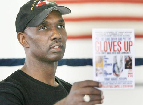 UMAR Boxing and Youth Development President and founder Marvin McDowell, of Baltimore, announces a youth boxing tournament in a Thursday Aug. - 562db6c6-9cb9-5dc4-9036-47b61d99d5f2.image