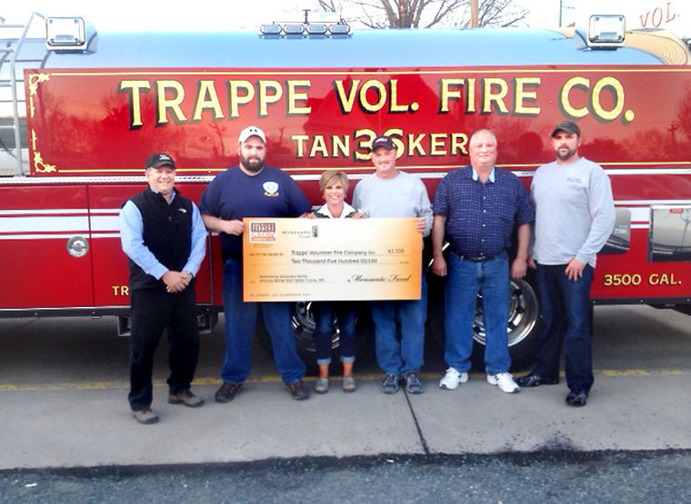 Trappe fire company receives 2,500 Local