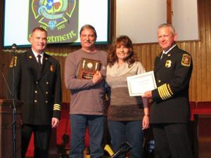 pinning badge ceremony celina citizen courage gives department awards fire year