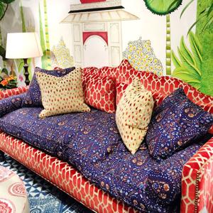 Upholstery is getting livelier thanks to peppy fabrics and bold colors