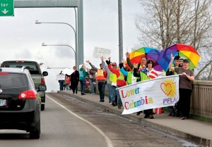 Same-sex marriage advocates take to the streets