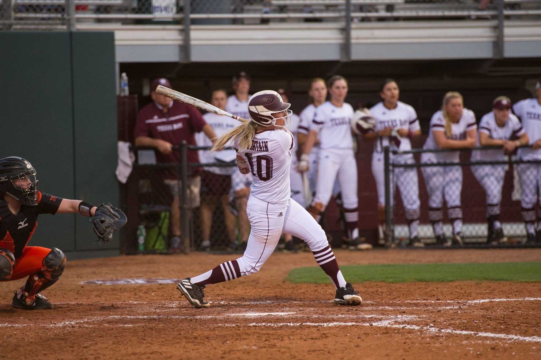 Sartain Smashes Two Home Runs; Aggie Softball Team Wins Opener Against ...