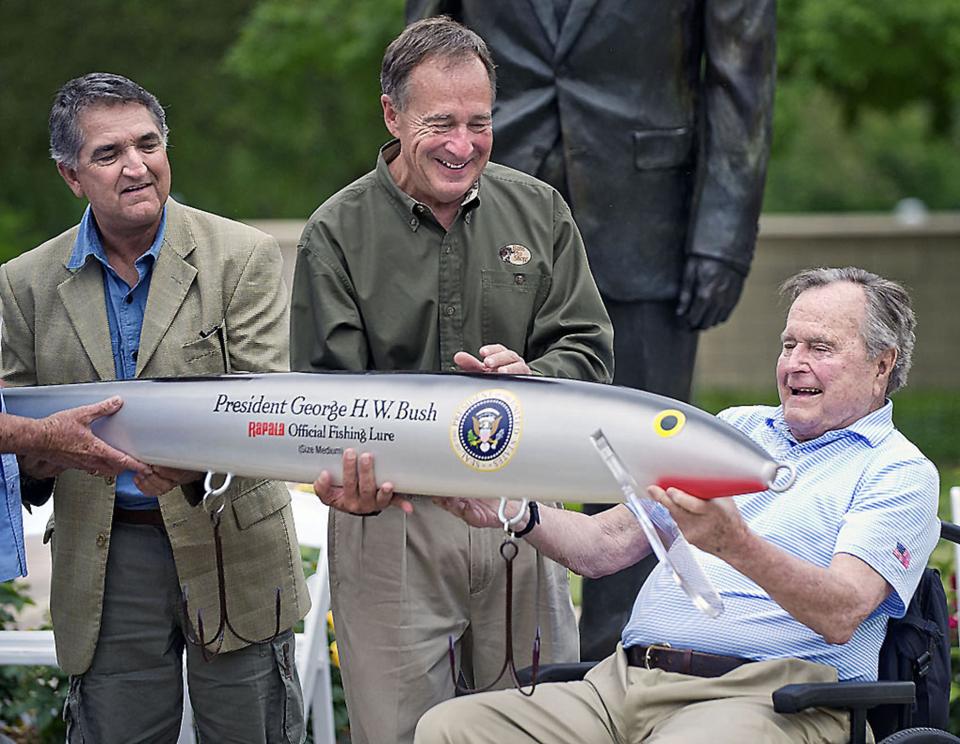 Bush honored at event meant to get kids hooked on sport of fishing