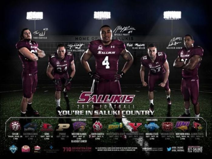 SIU football unveils schedule poster on Facebook Dawg Blog