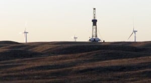 Rig in the middle of the Niobrara play in Wyoming Rig in the middle of the Niobrara play in Wyoming
