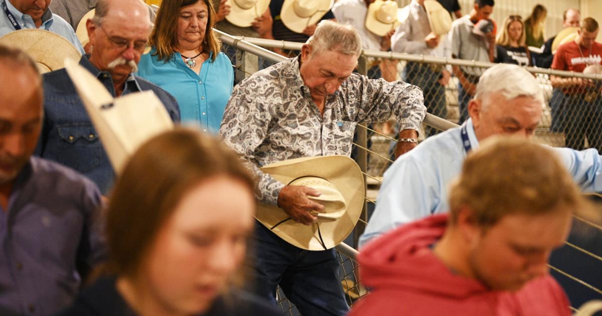 After the rodeo ends, competitors seek respite at Cowboy Church