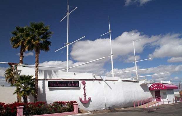 Tucson Oddity: Clipper-shaped building firmly anchors a strip club