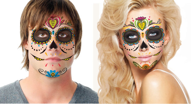 pick up a free full face temporary sugar skull tattoo pick up a free full face temporary sugar skull tattoo