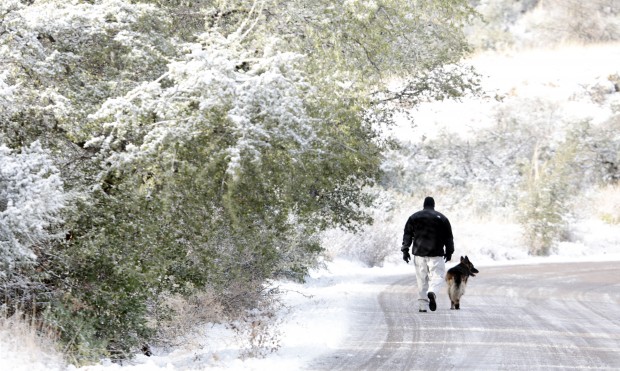 Snowfall around Tucson