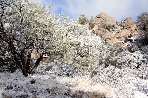 Snowfall around Tucson