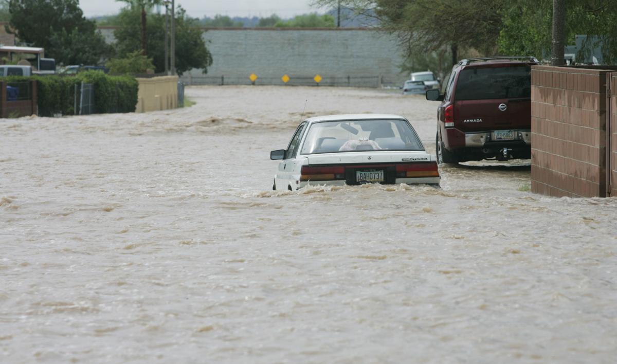 Flooding around Tucson