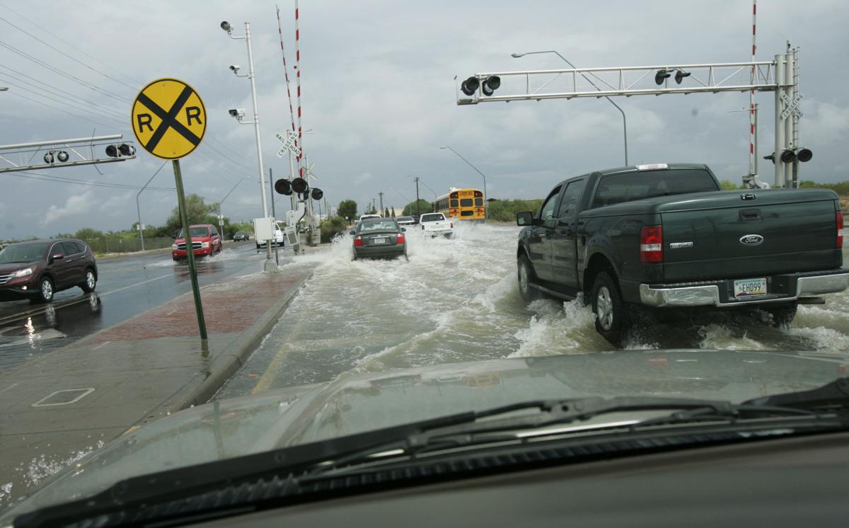 Flooding around Tucson