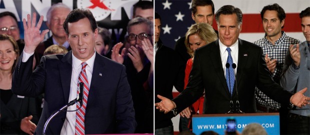 Santorum, Romney