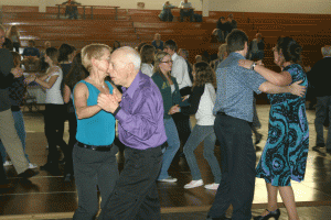 Dancers swing to the music