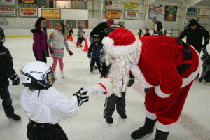 Santa and friends skate