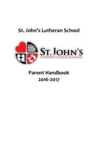 St. John's Parent Handbook