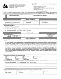 Freedom From Religion Foundation complaint