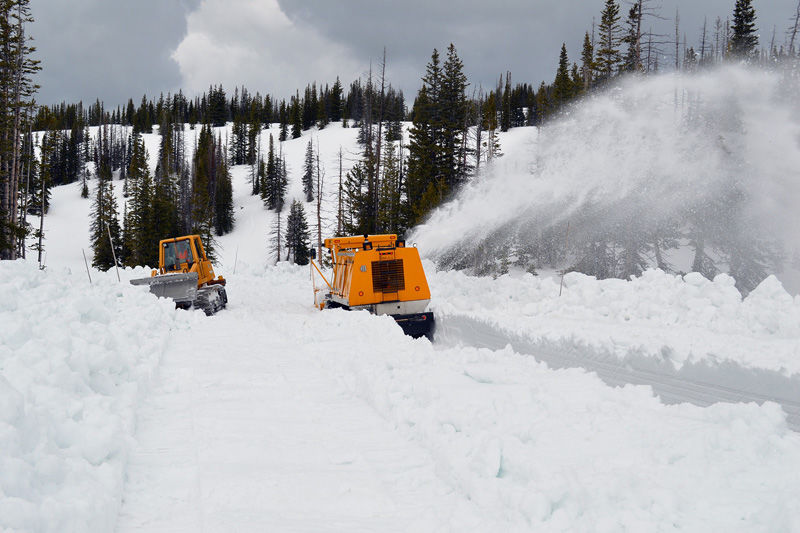Snowy Range Road, some Forest Service seasonal roads, campgrounds open