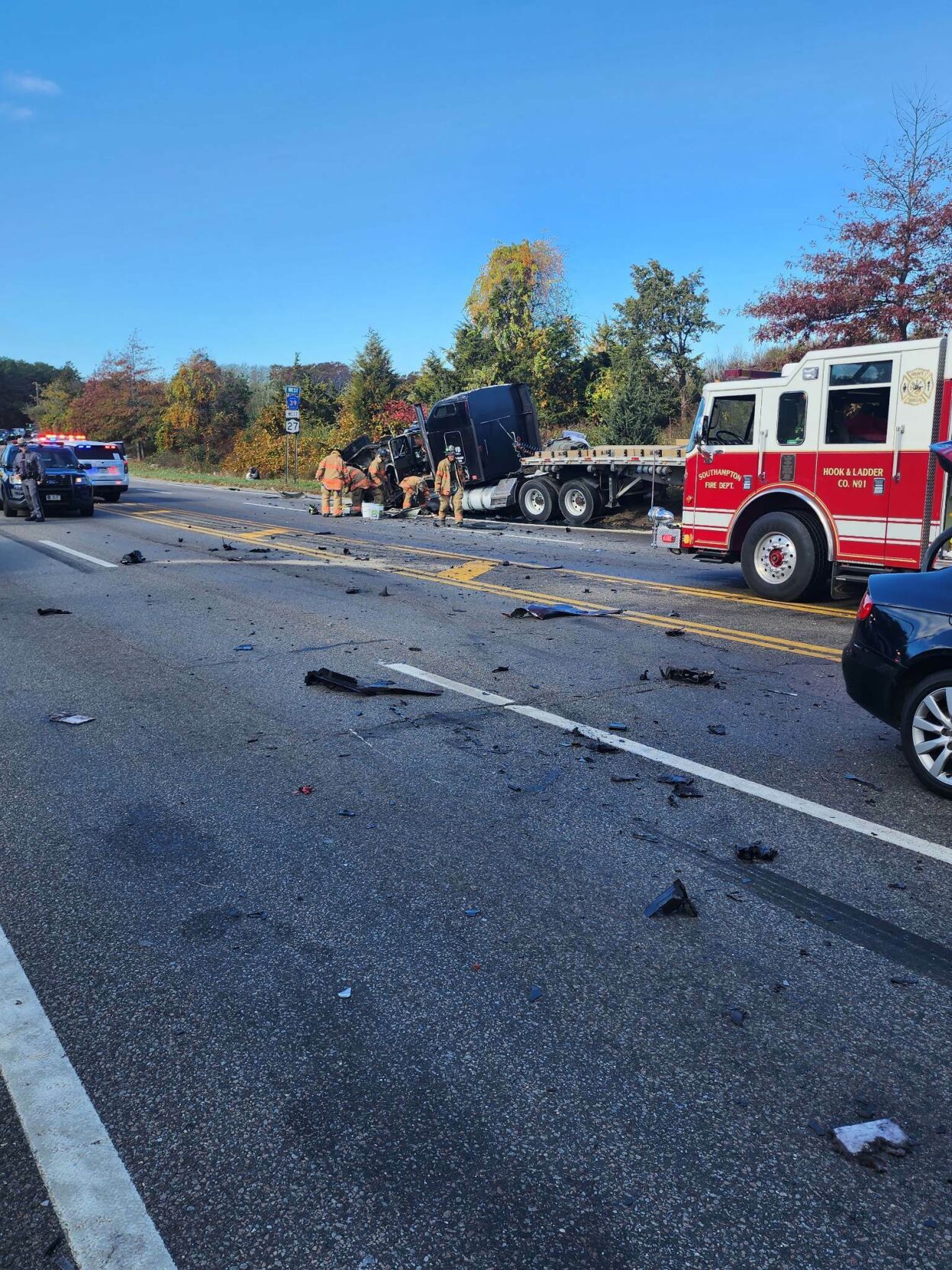 Truck Driver Describes Multicar Crash on County Road 39 in Southampton ...