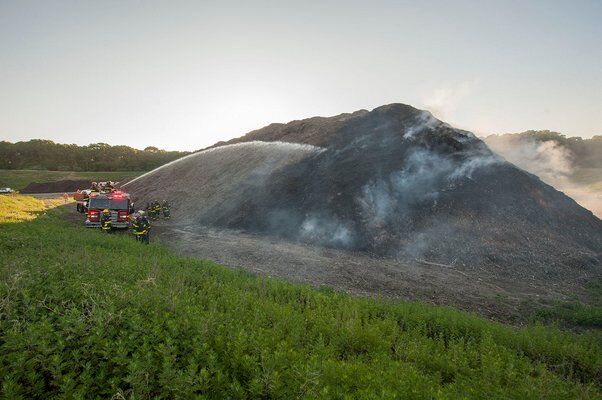 Firefighters Battle Mulch Fire At East Hampton Landfill Thursday ...