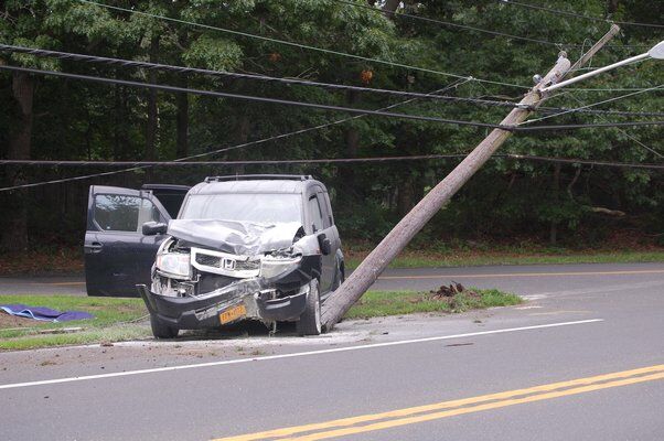 UPDATE: Road Reopened After Car Knocks Down Pole In East Hampton Friday ...