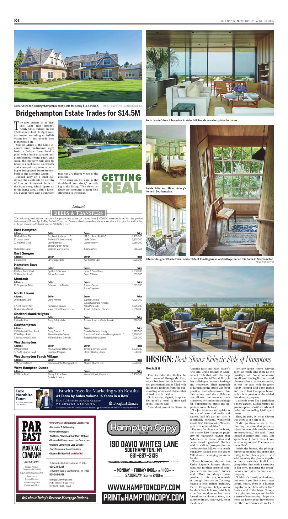 Page R004 | The Southampton Press E-Edition | 27east.com