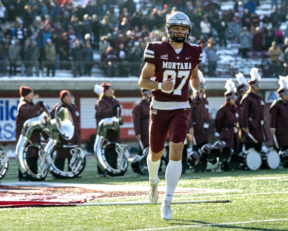 Social media savant Griz senior kicker Adam Botkin using the