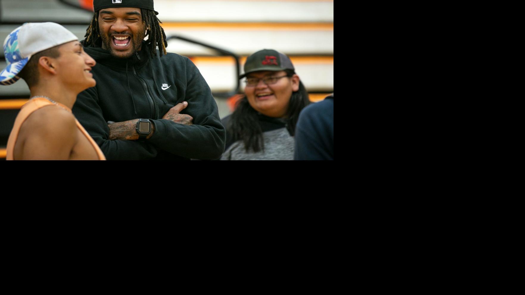 Former Nba Player Jordan Hill Visits Lodge Grass On Native