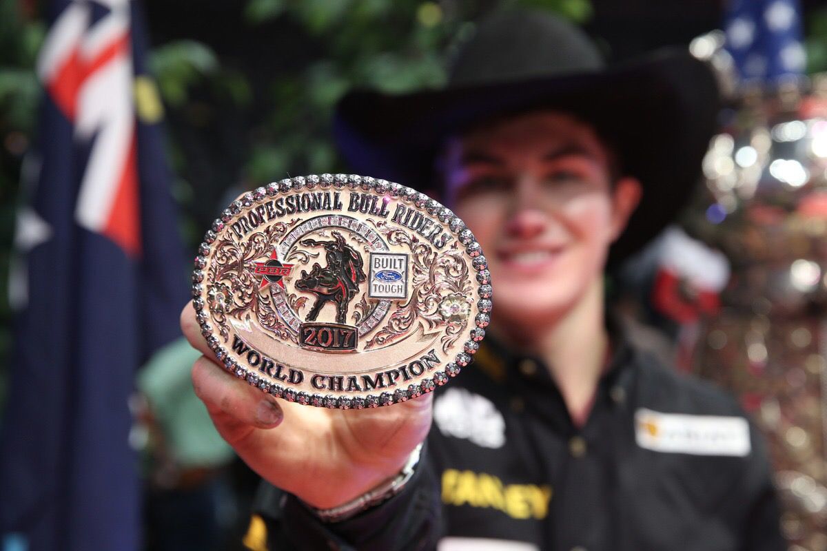 pbr world champion belt buckle