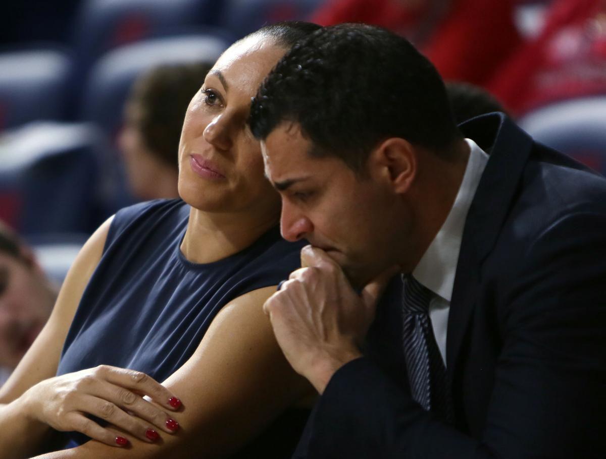 Wedded bliss: Ex-MSU assistant Salvo Coppa and his wife, Arizona head coach  Adia Barnes, are a win away from NCAA title
