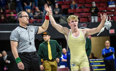 state missoula wrestling hunter sky pound wrestler oregon 406mtsports celebrates winning senior aa title
