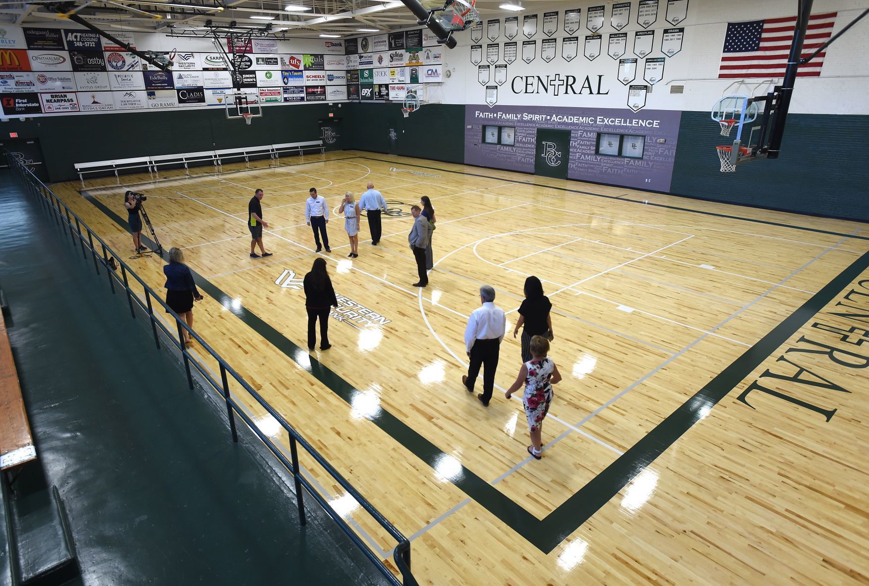 Middle School Gyms Floor Plans Photo Billings Central unveils new gym floor High 